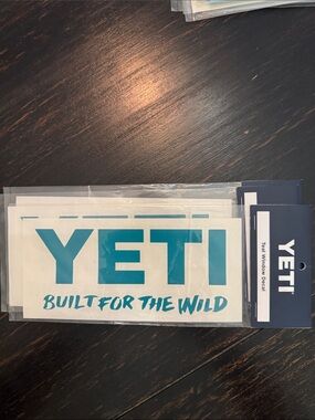 Yeti Bold Logo Built for the wild Window Decal Graphic in Teal New